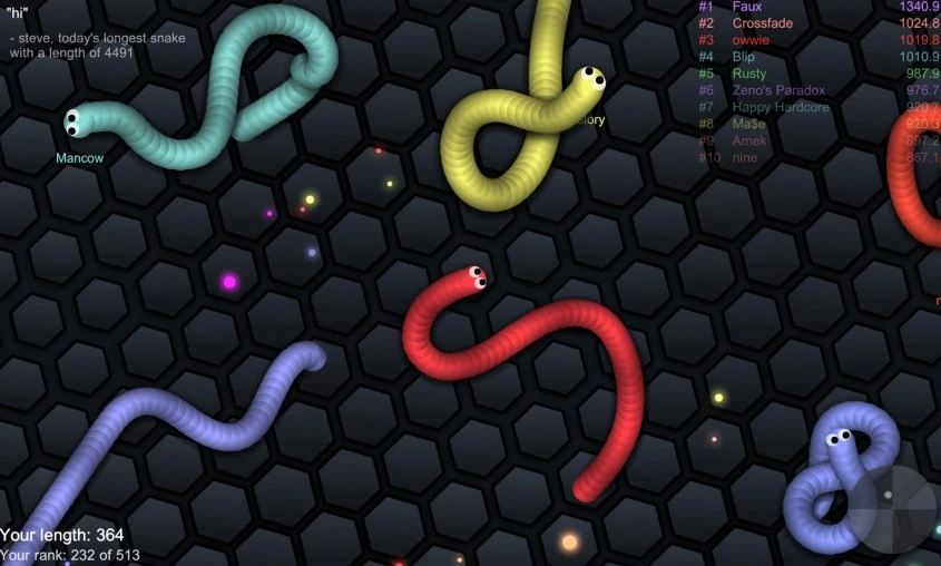 unlimited health in slither.io