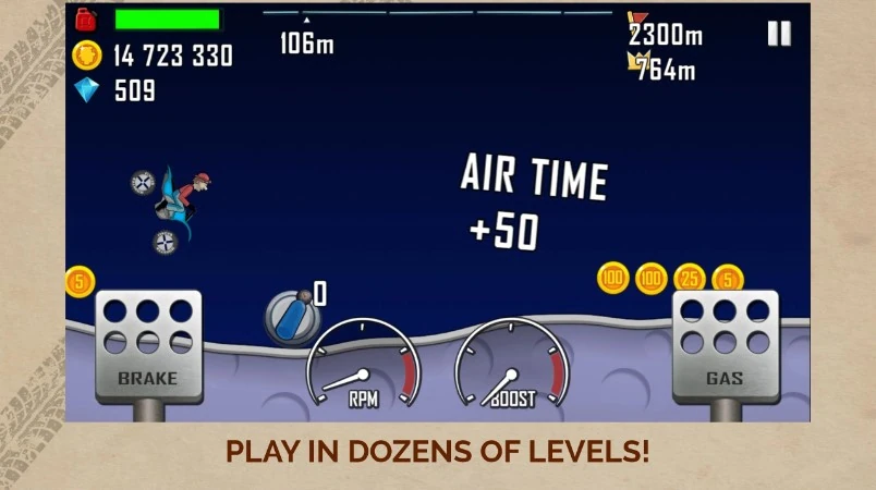 unlimited money in hill climb racing